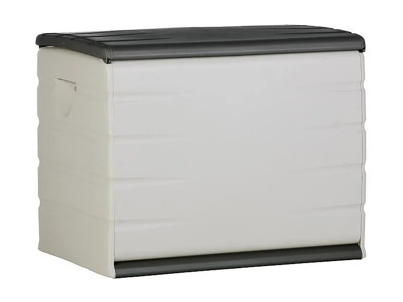 Coffre de rangement PLASTIKEN SPACE SAVER 260 L cadenassable avec roulettes beige/anthracite