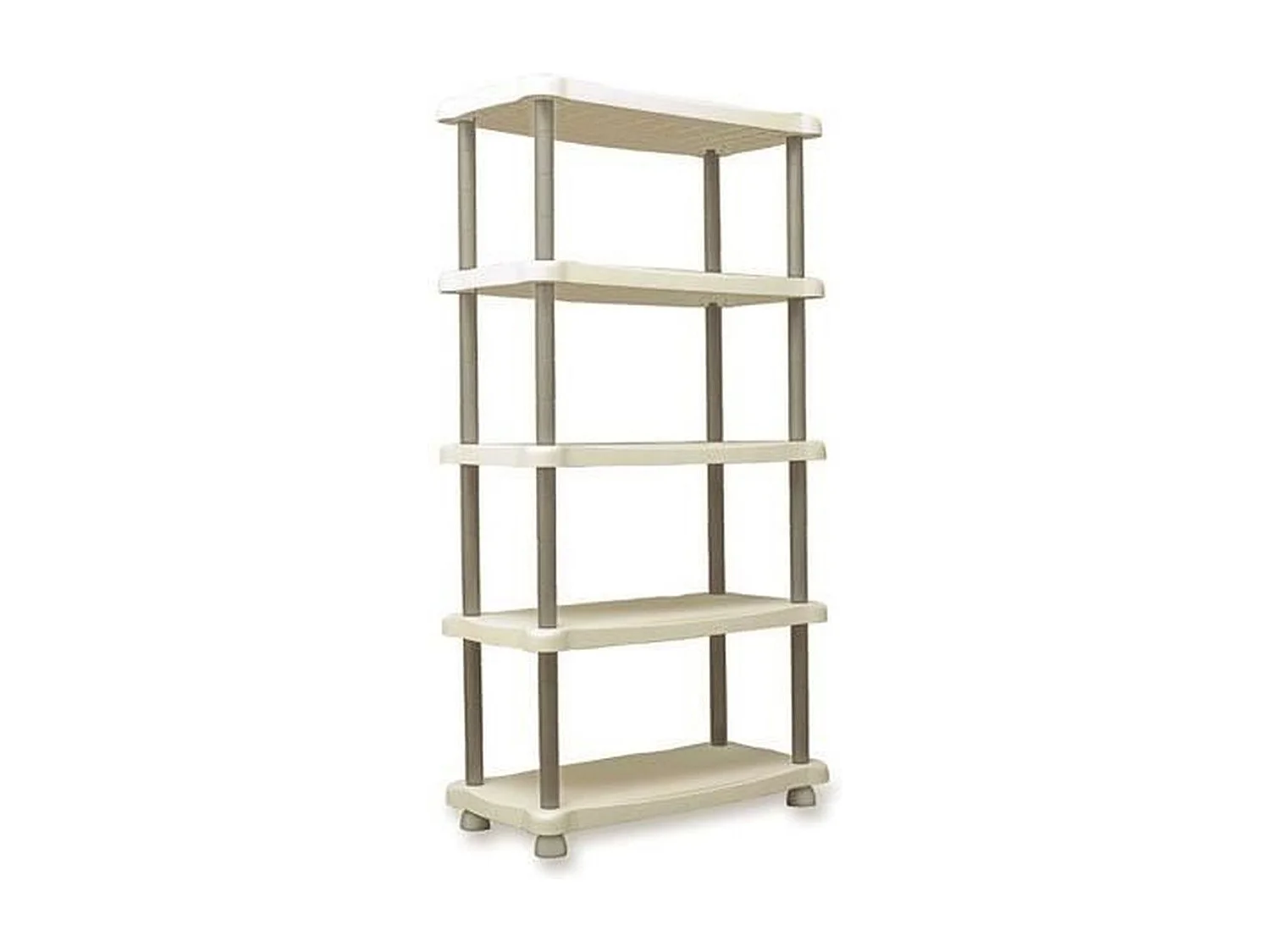 Étagère de rangement PLASTIKEN 5 plateaux en résine — 30 kg/plateau — H 184 x L 88 x P 44 cm