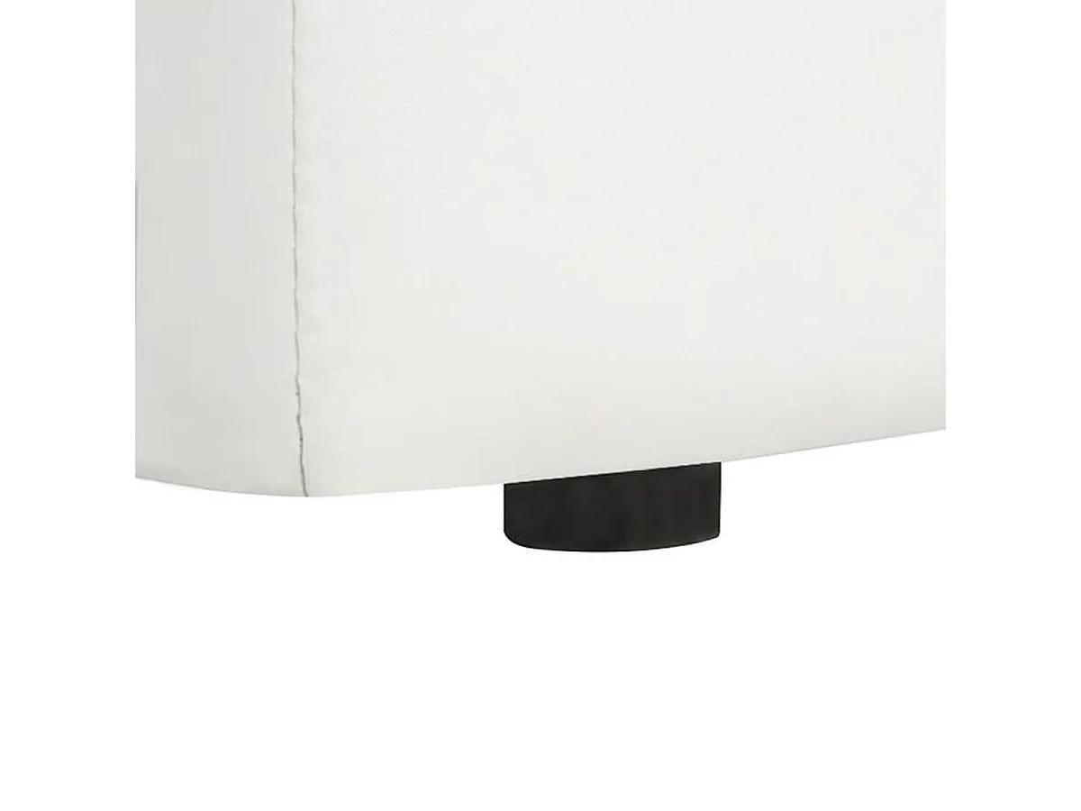 Lit coffre MARTIN AUCUNE 160 x 200 avec sommier à lattes, simili blanc