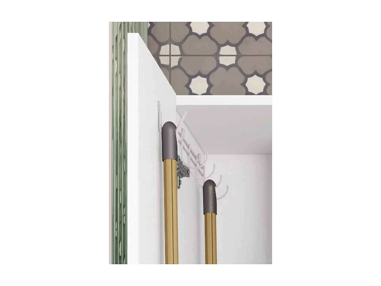 Armoire de Buanderie et Cellier Blanche 5 Niches L 61 H 170 P 31.8 cm