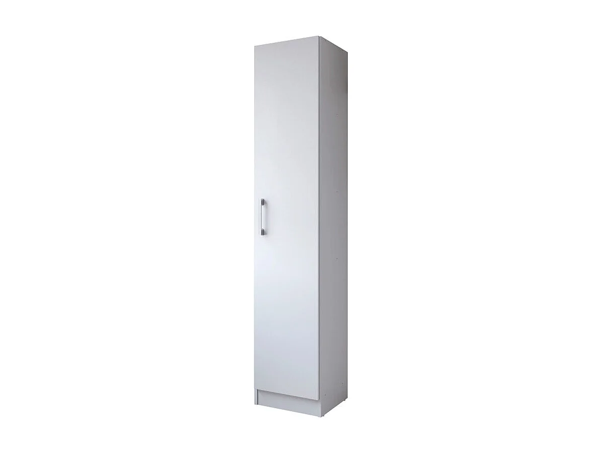 Armoire de Buanderie et Cellier Blanche 5 Niches L 35 H 170 P 31,8 cm