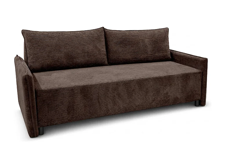 CORDO – canapé 3 places convertible 197×140 cm, tissu Poso 6 marron