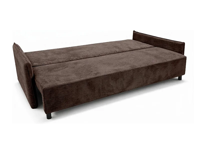 CORDO – canapé 3 places convertible 197×140 cm, tissu Poso 6 marron
