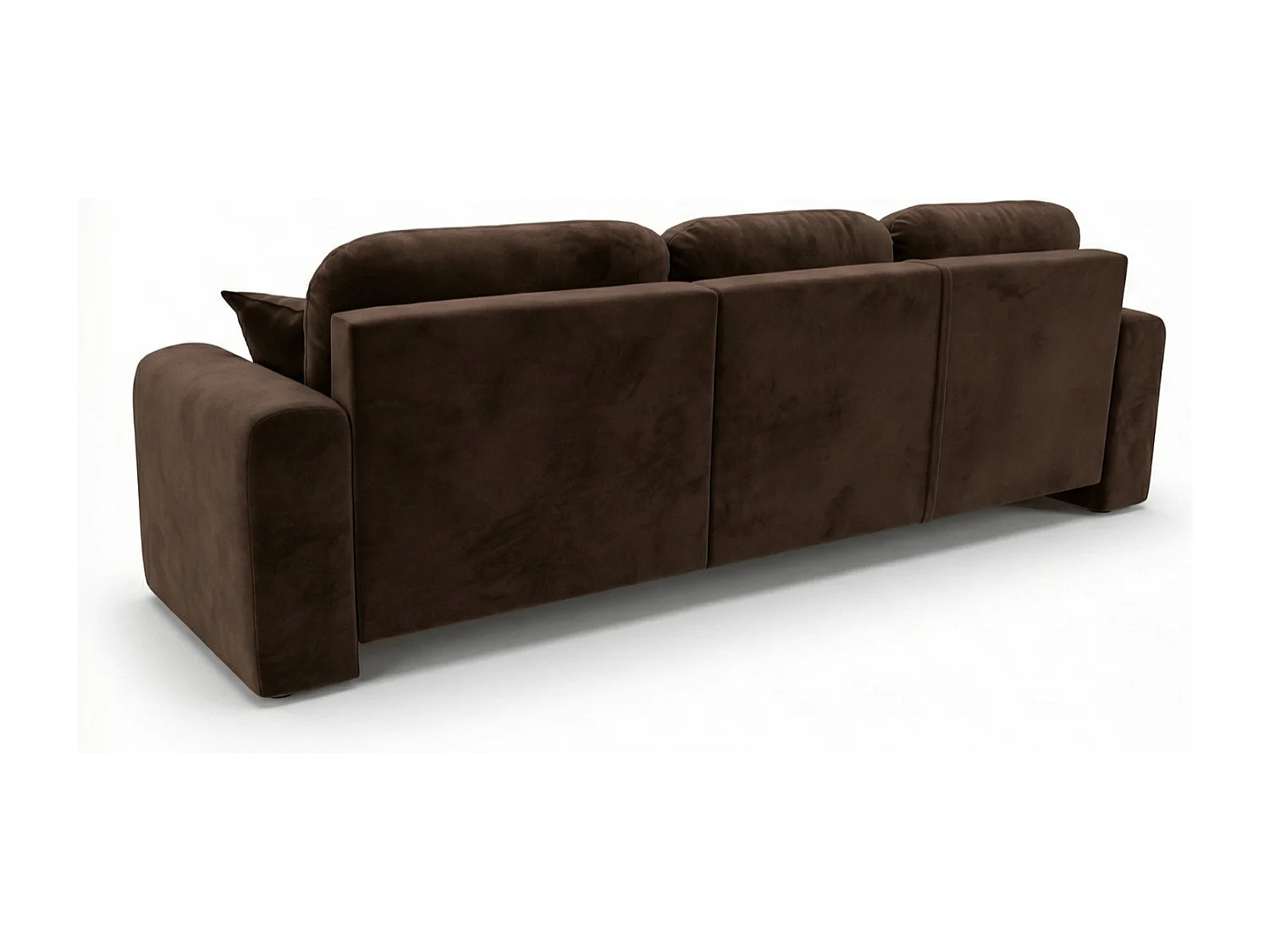 Canapé d’angle convertible élégant, version droite, BINGO L, 245 × 148 × 87 cm, en tissu Kronos 6 marron