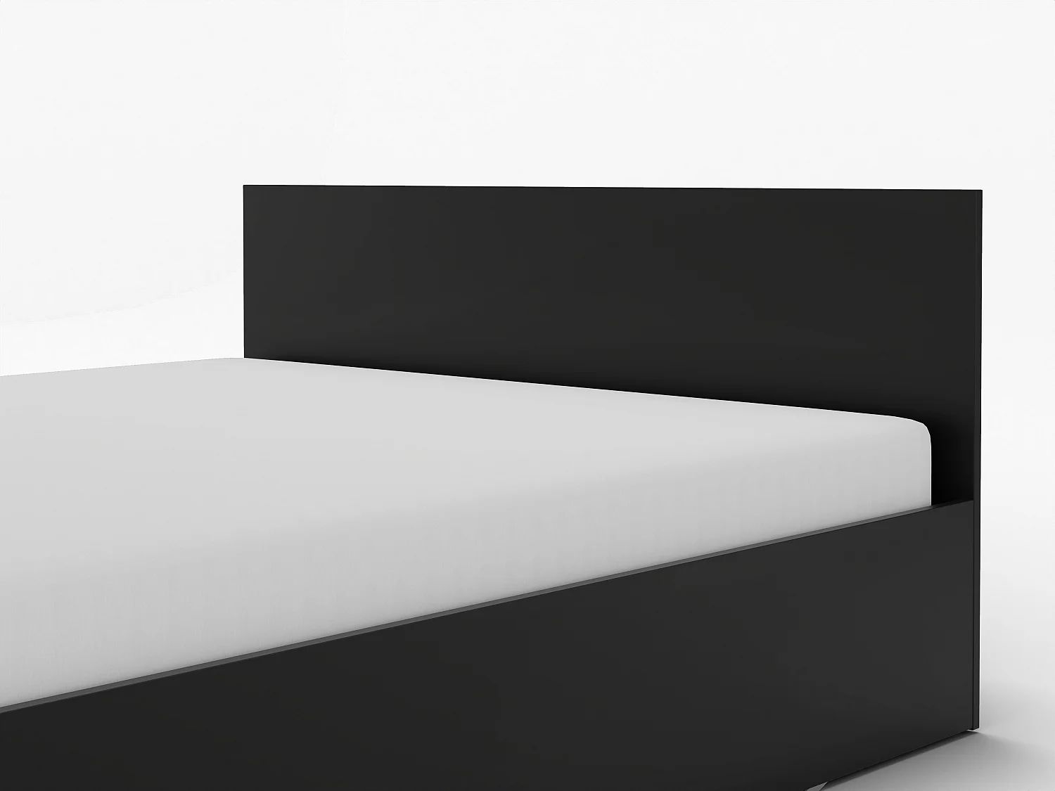 Houten bed met matras AVI 140×200 cm in zwarte kleur