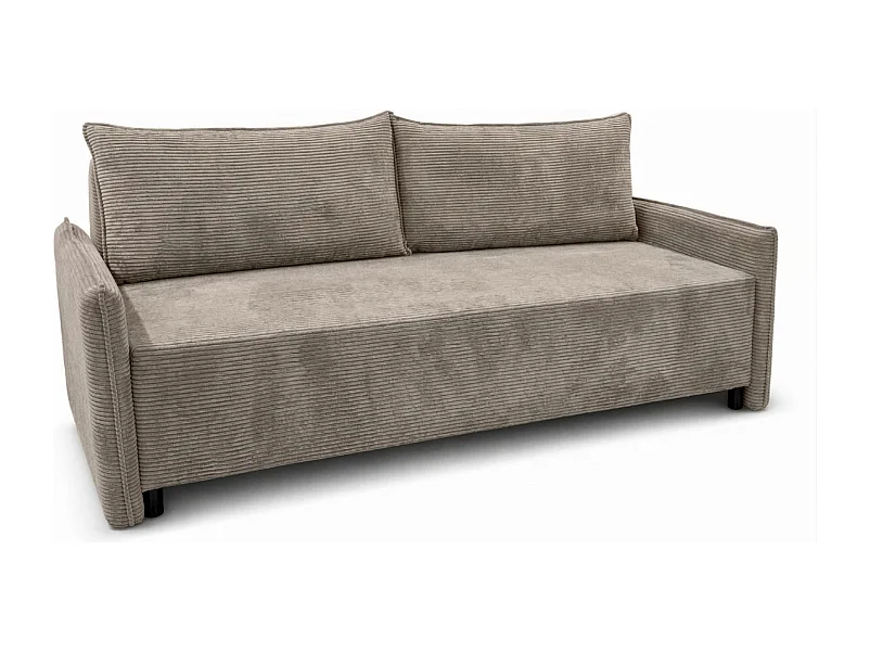 CORDO – canapé 3 places convertible 197×140 cm, tissu Poso 3 marron