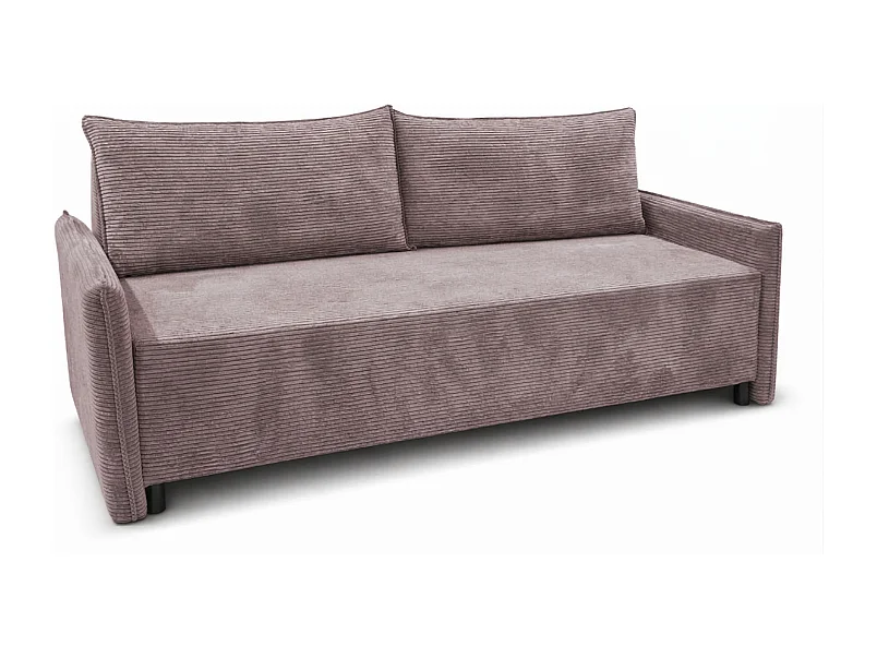 CORDO – canapé 3 places convertible 197×140 cm, tissu Poso 27 violet