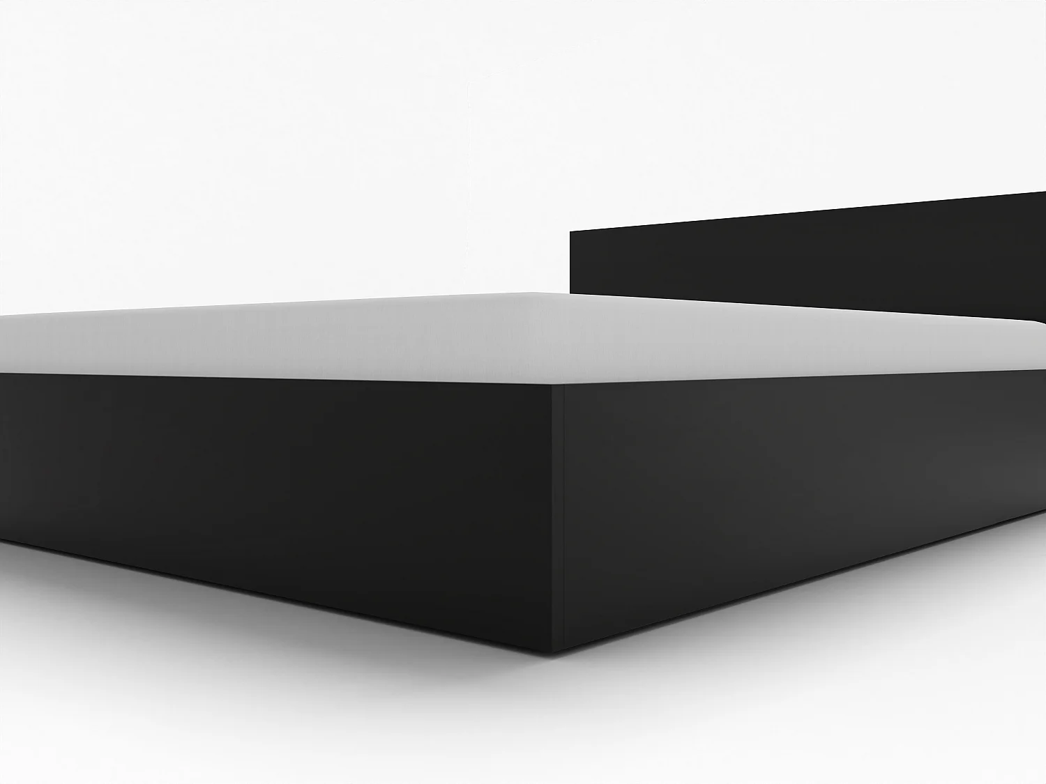 Houten bed met matras AVI 160×200 cm in zwarte kleur