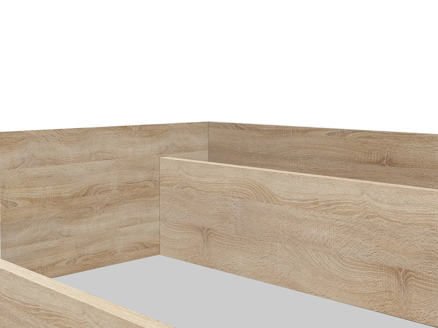 Houten bed met matras AVI 140x200 cm in Sonoma eiken kleur