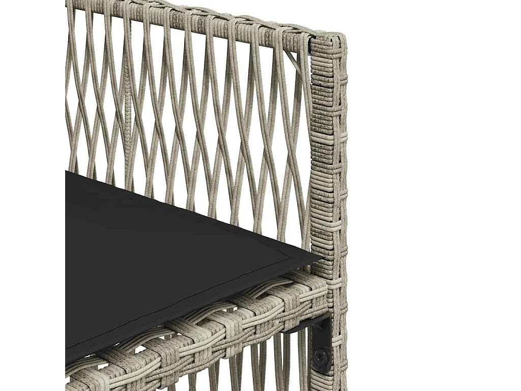 Set comedor jardín y cojines 13 piezas ratán sintético gris claro