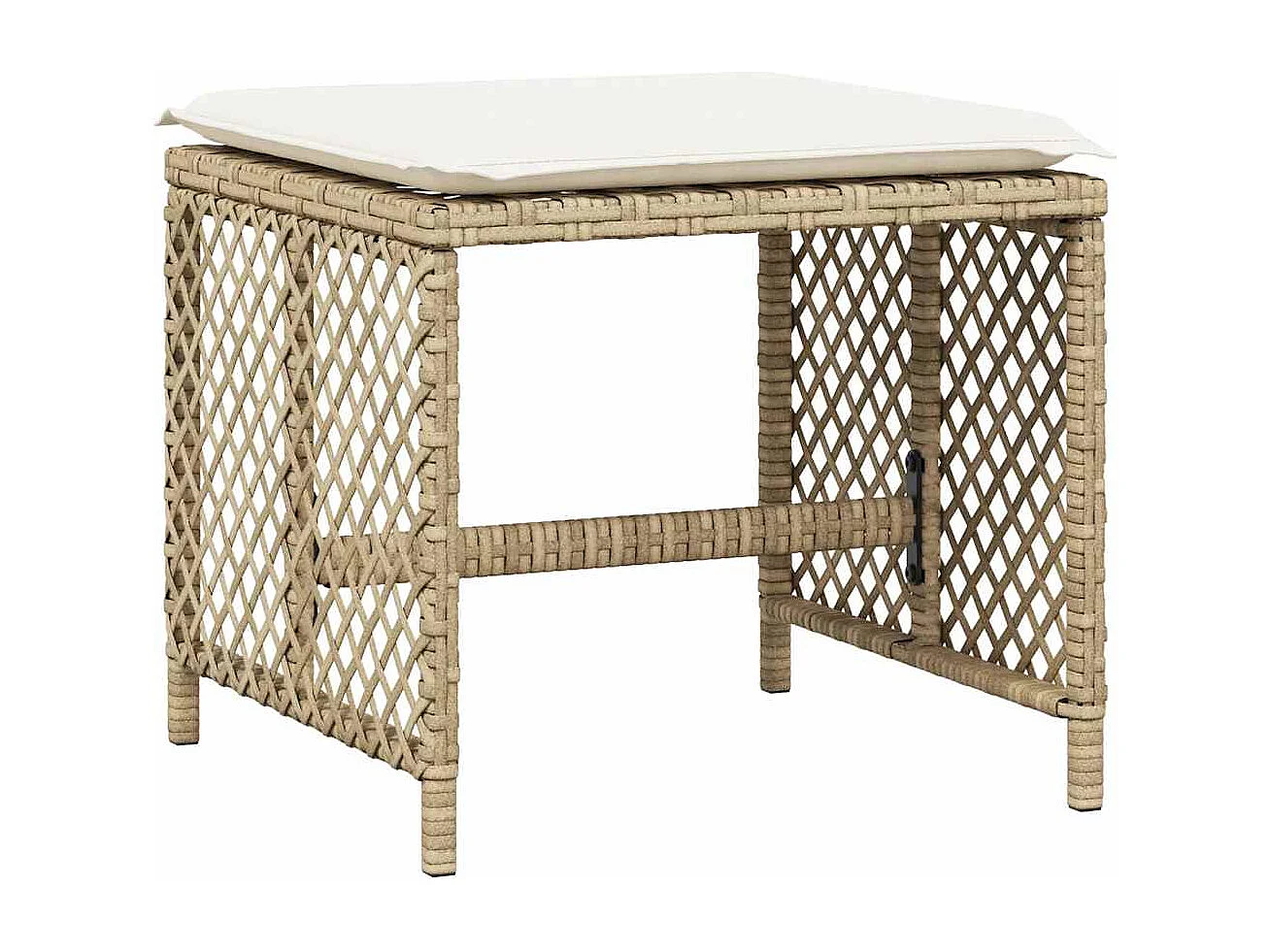 Set comedor de jardín con cojines 13 piezas ratán sintético beige