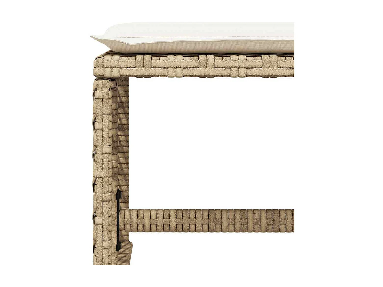 Set comedor de jardín con cojines 13 piezas ratán sintético beige