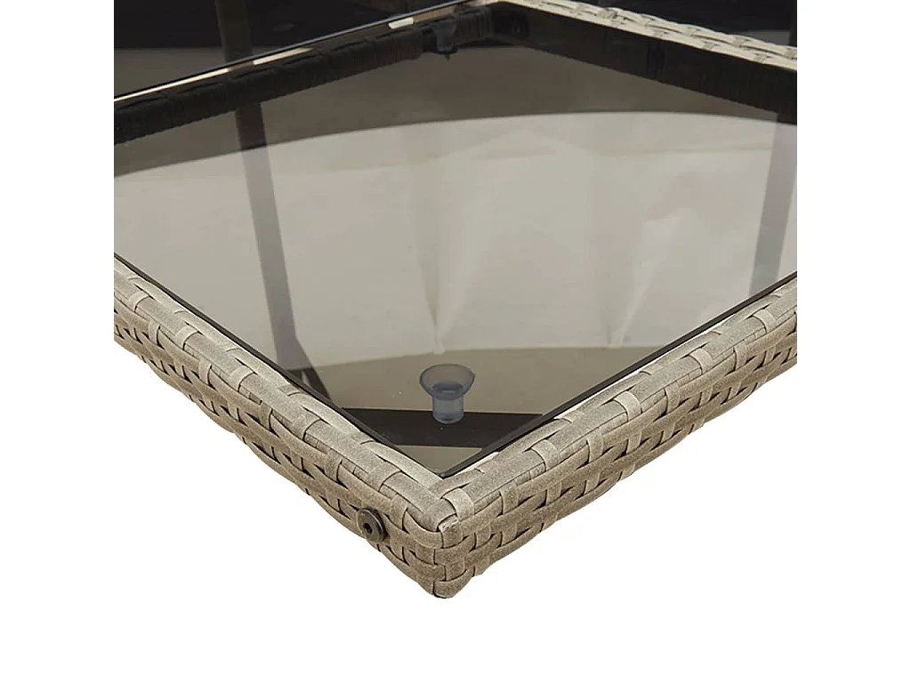 Ensemble à manger de jardin avec coussins 13 pièces résine tressée