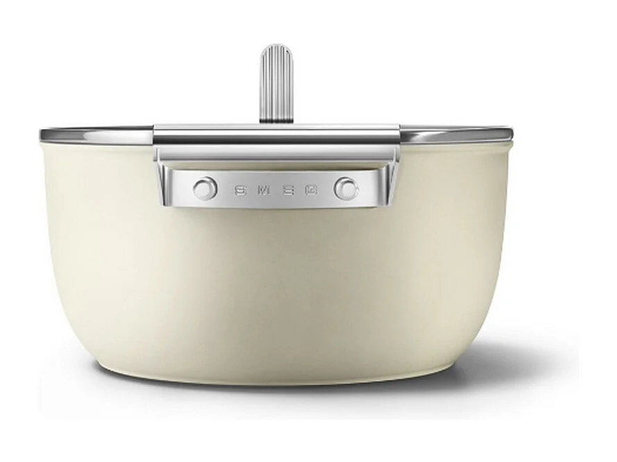 Smeg Faitout crème mat 24cm + couvercle - CSF2412CRM