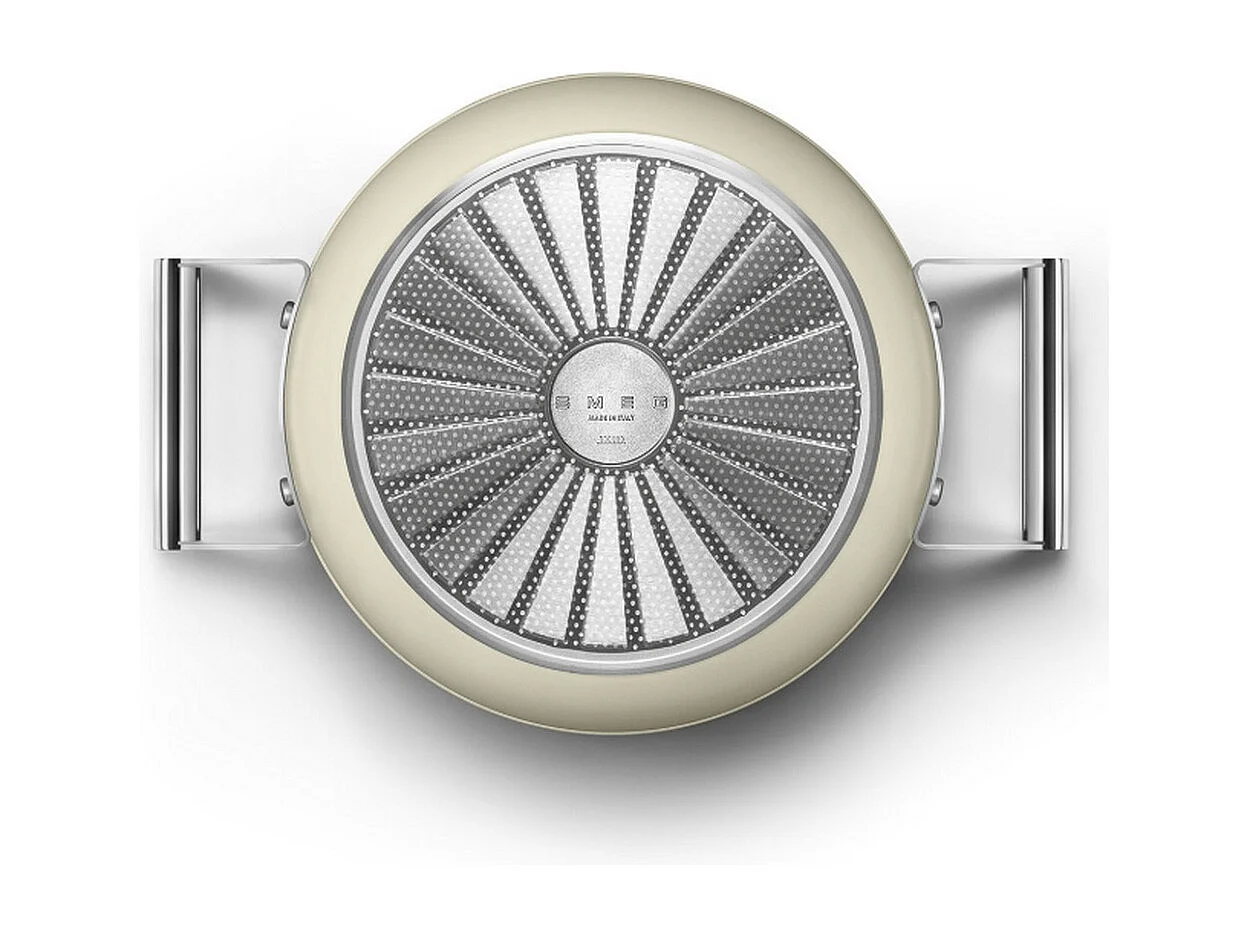 Smeg Faitout crème mat 24cm + couvercle - CSF2412CRM