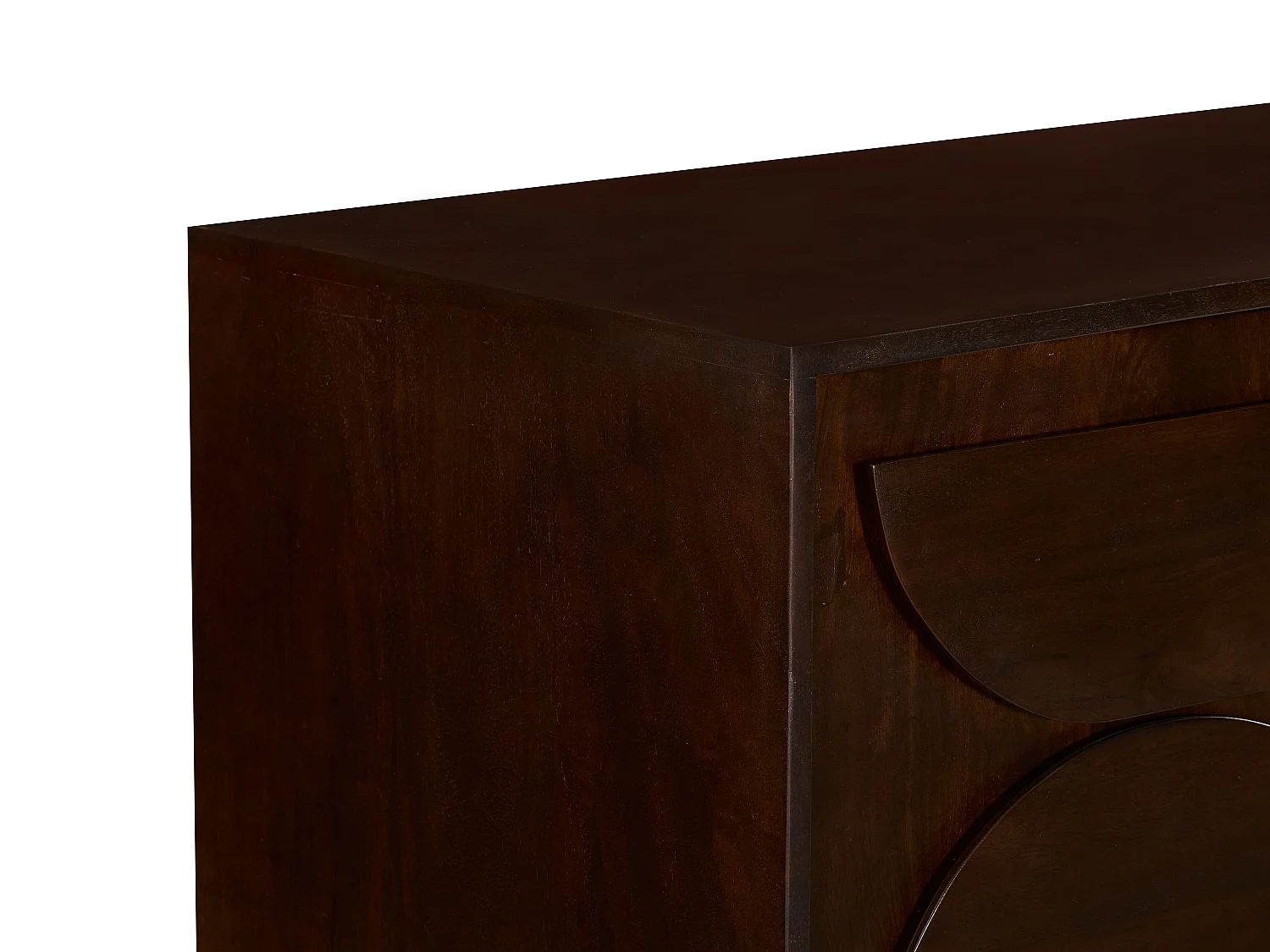 Buffet avec 4 portes en bois d'acacia - Naturel foncé - IZMELA