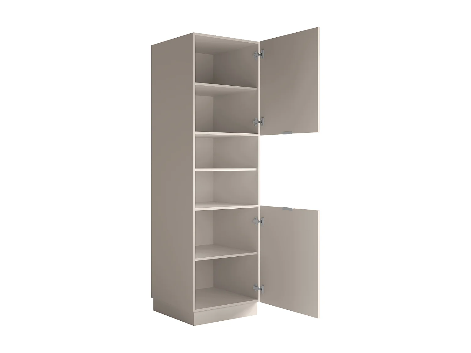 Colonne de cuisine avec 2 portes et 2 niches - Beige - CARMEO