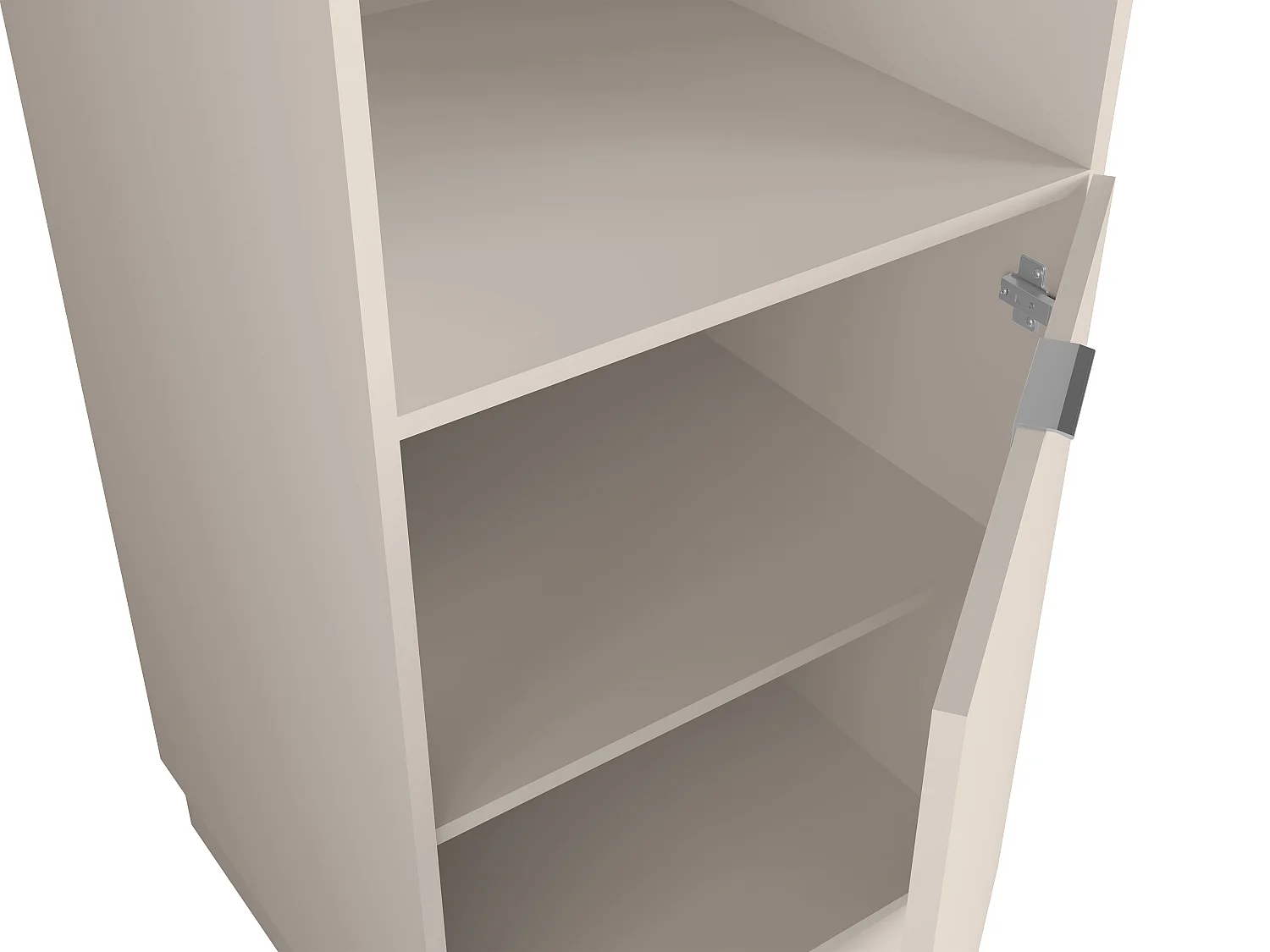 Colonne de cuisine avec 2 portes et 2 niches - Beige - CARMEO