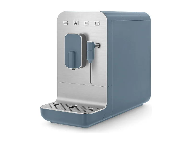 Máquina de café expresso com moinho Smeg Collezione BCC12SBMEU azul tempestade, moinho inox, bico de vapor, 19 bar, Thermoblock