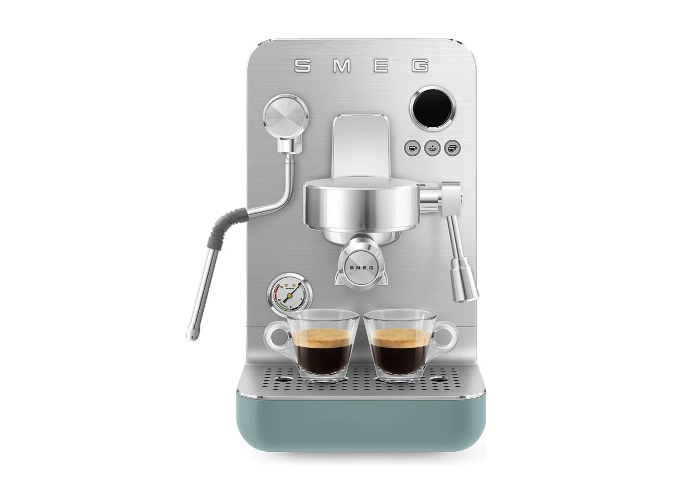 Smeg Collezione Espressomaschine 15 bar Smaragdgrün Edelstahl - Dreifach-Thermoblock, Personalisierte Einstellungen