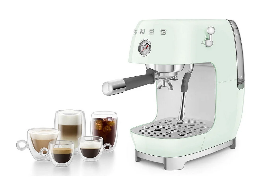 Smeg Machine à expresso 15 bars vert d'eau - ECF03PGEU