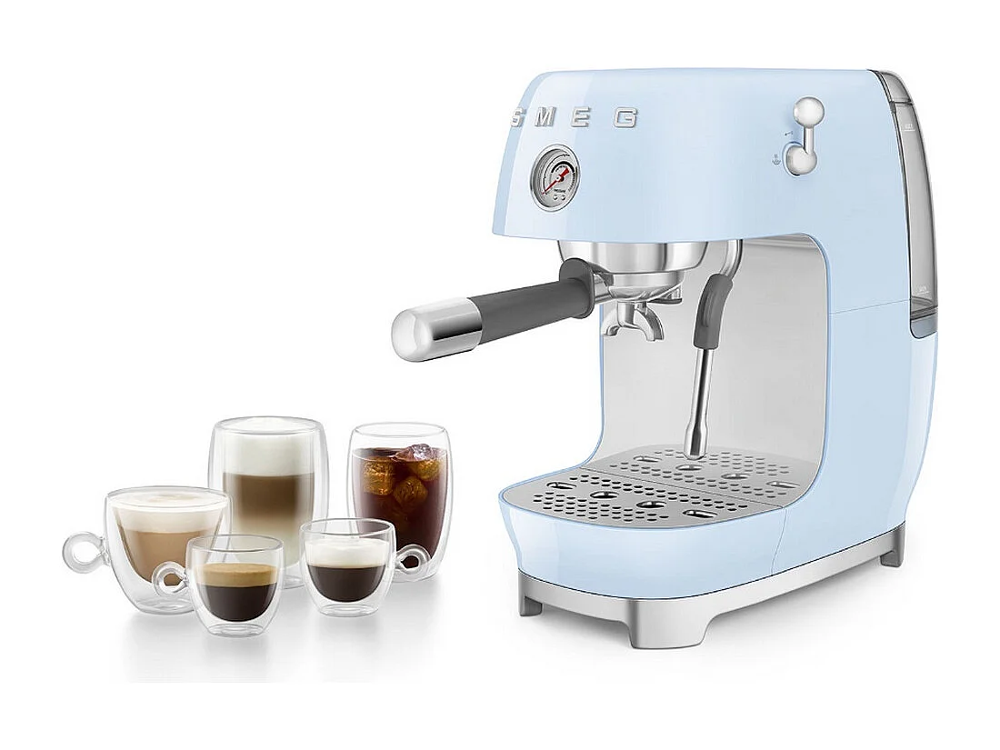 Smeg Machine à expresso 15 bars bleu azur - ECF03PBEU