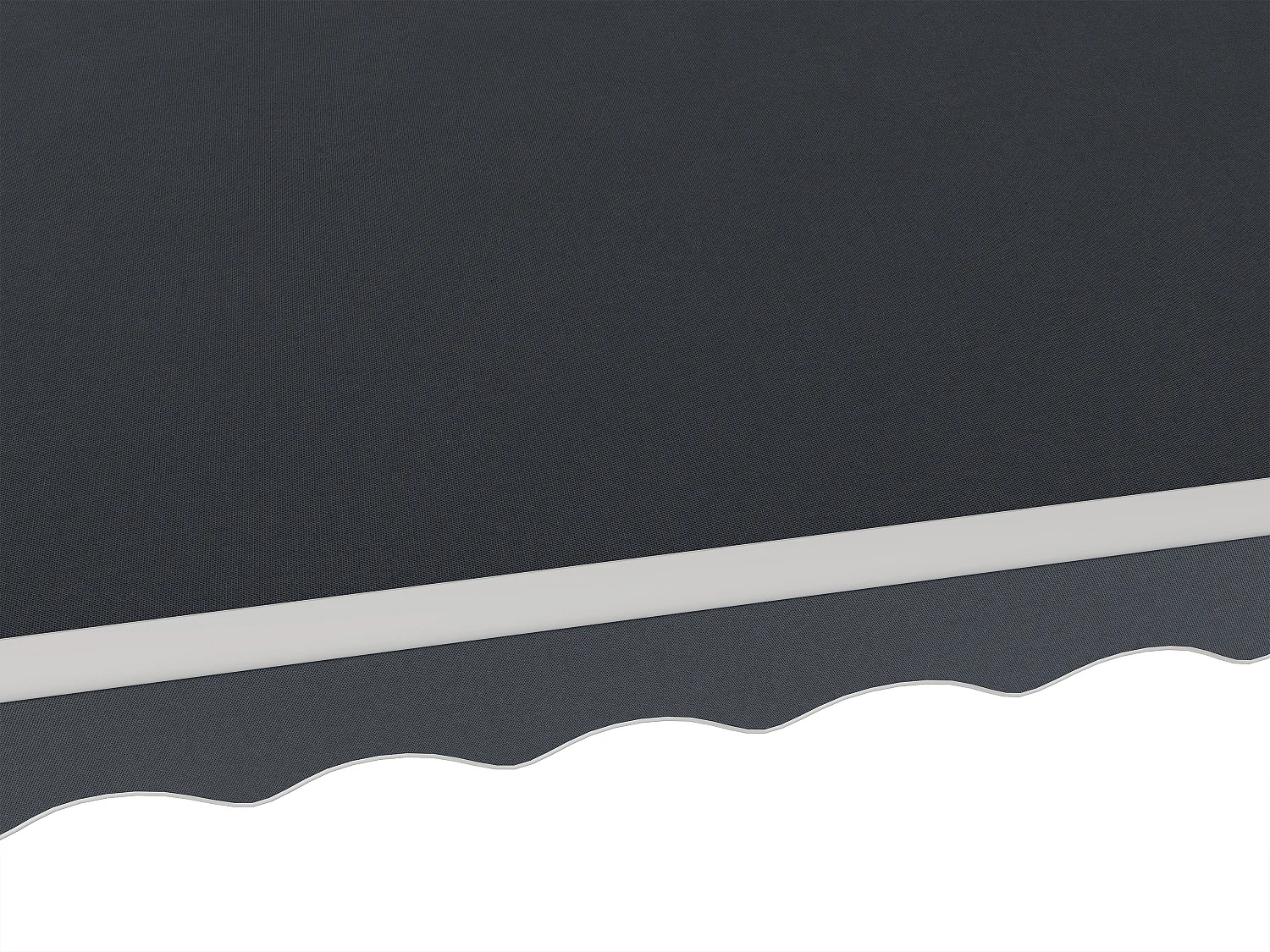 Store banne motorisé avec semi-coffre et capteur vent 3 x 2,5 m - anthracite - COFANA