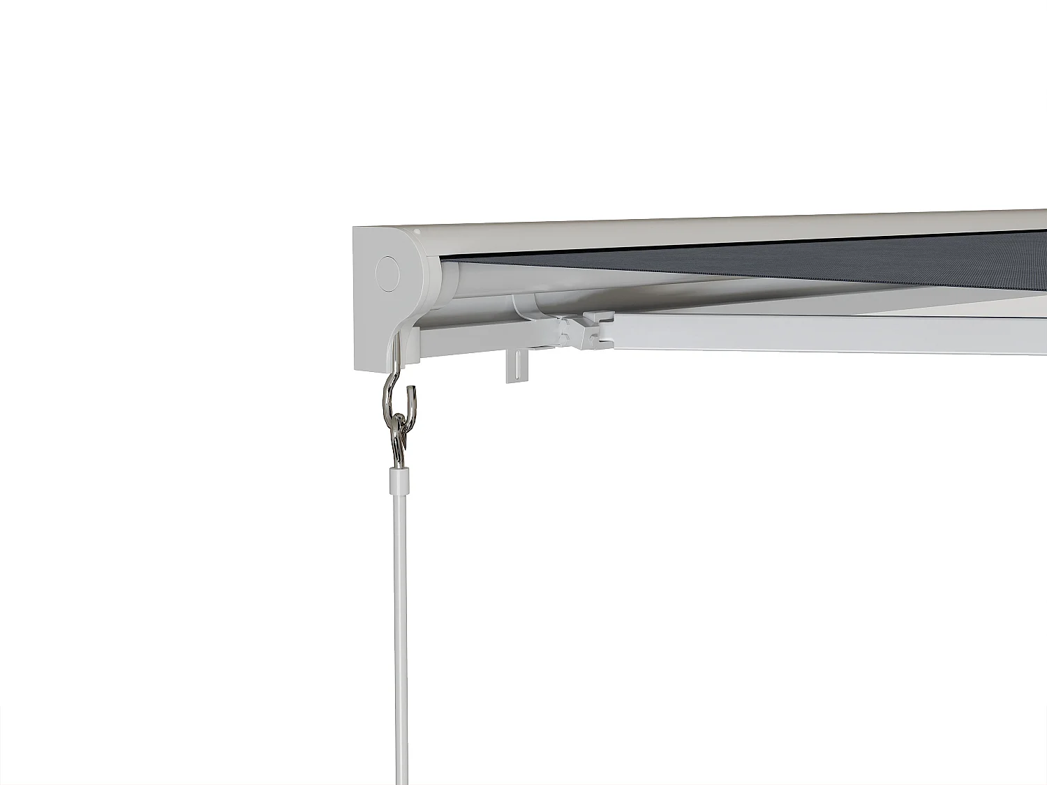 Store banne motorisé avec semi-coffre et capteur vent 3 x 2,5 m - anthracite - COFANA