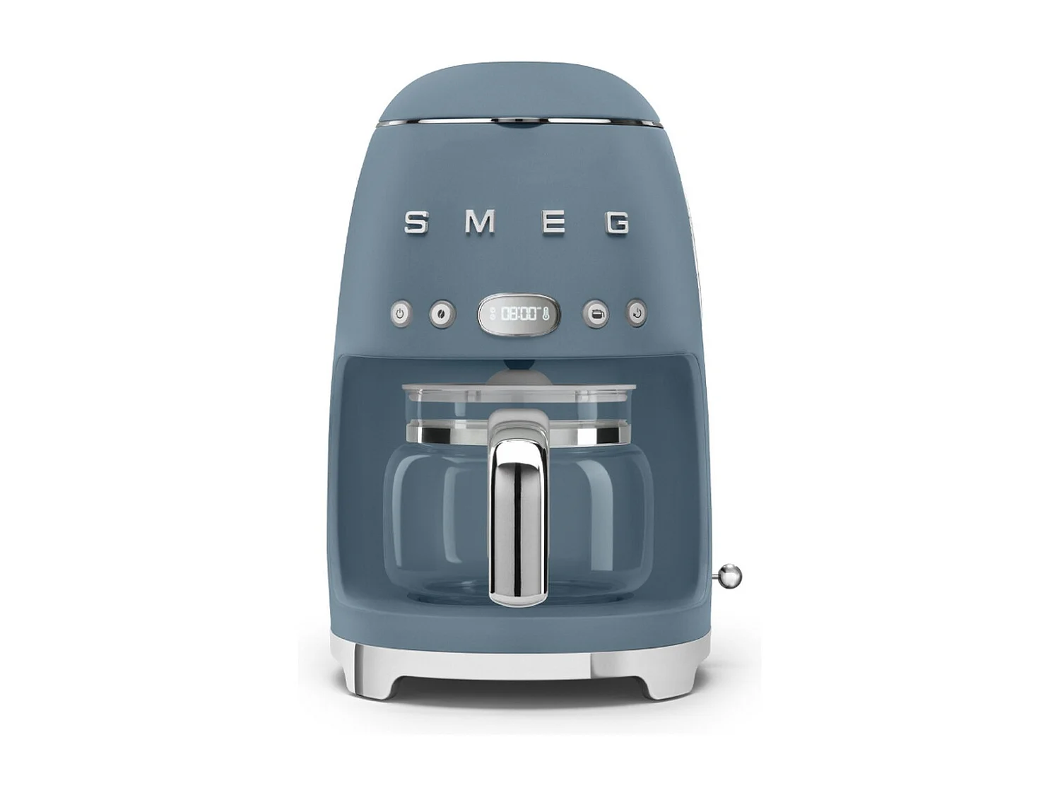 Programmierbare Filterkaffeemaschine Smeg 10 Tassen 1050W Retro-Design sturmblau mit Glaskanne und einstellbarer Intensität