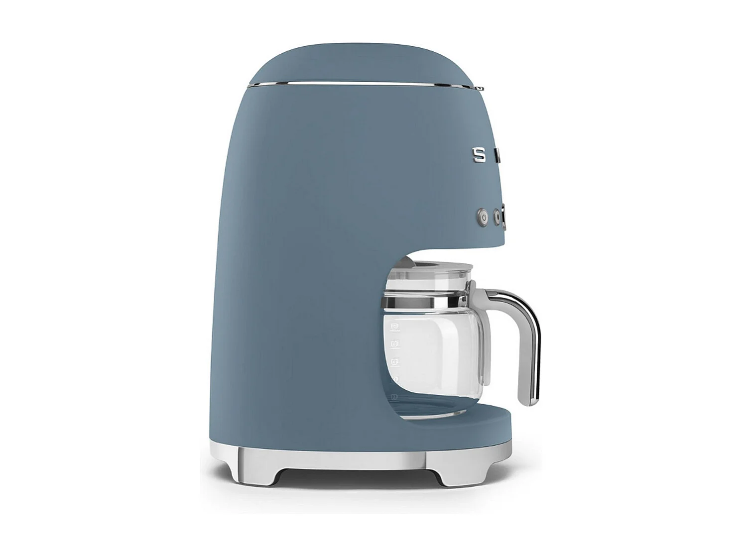 Programmierbare Filterkaffeemaschine Smeg 10 Tassen 1050W Retro-Design sturmblau mit Glaskanne und einstellbarer Intensität