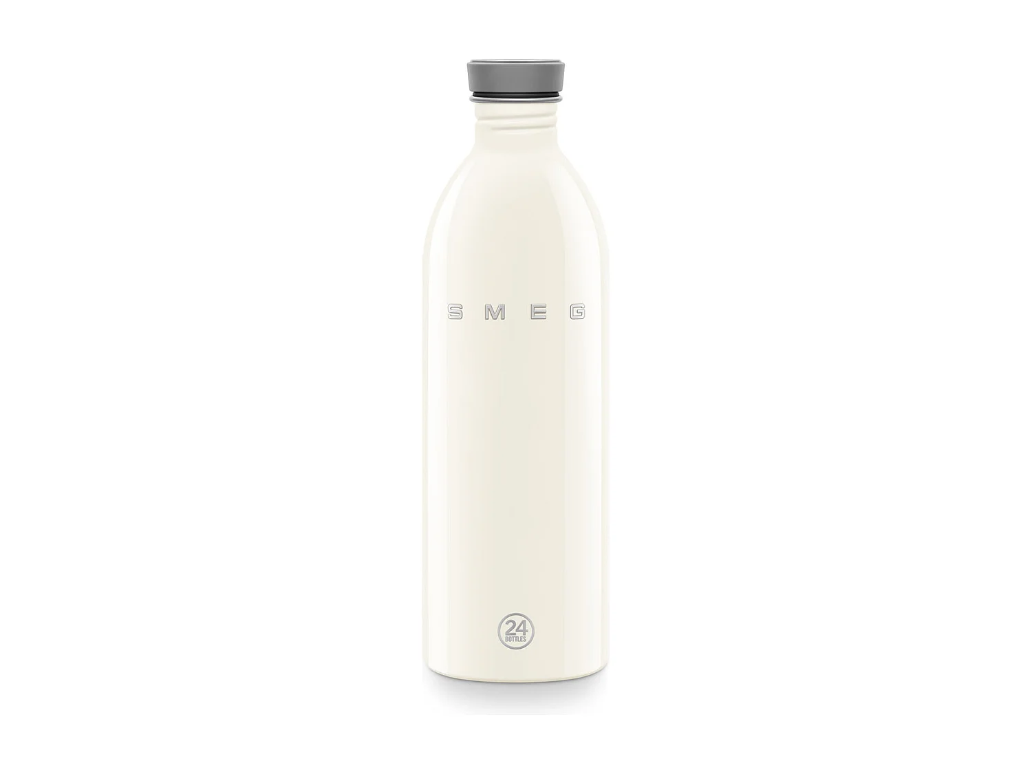Botella isotérmica SMEG 1L acero inoxidable 18/8 crema estilo retro años 50, mantiene caliente/frío, sin BPA
