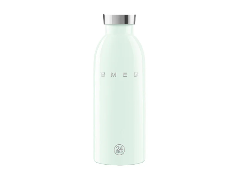 SMEG Isolierflasche Edelstahl 18/8 grün 0,5L – 12h warm, 24h kalt, elegantes und langlebiges Design