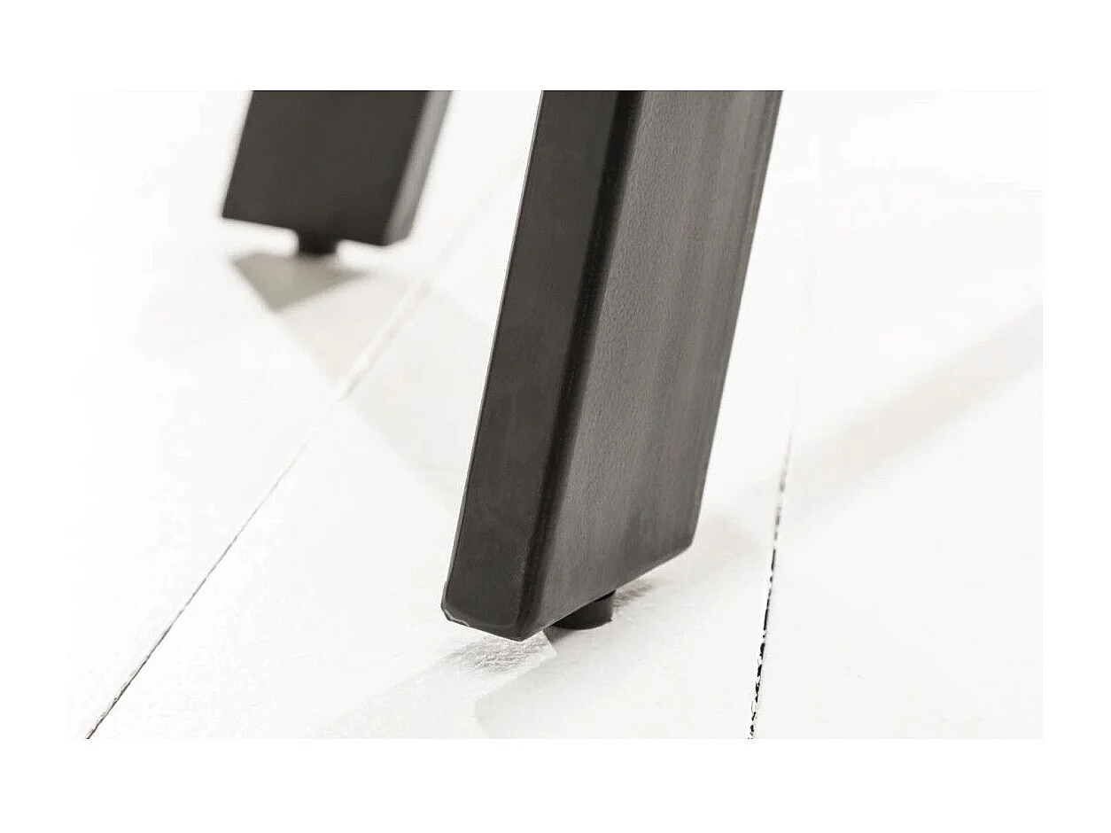 Table de salle à manger LODEN 80 cm – Plateau rond en bois massif de manguier et structure en métal noir