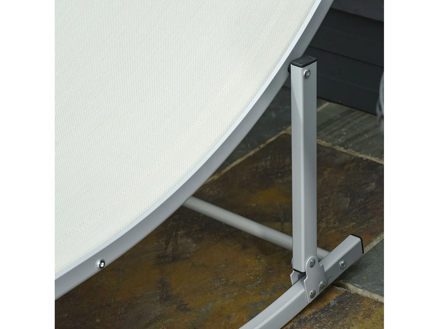 Set 2 sdraio da giardino pieghevoli in alluminio e textilene