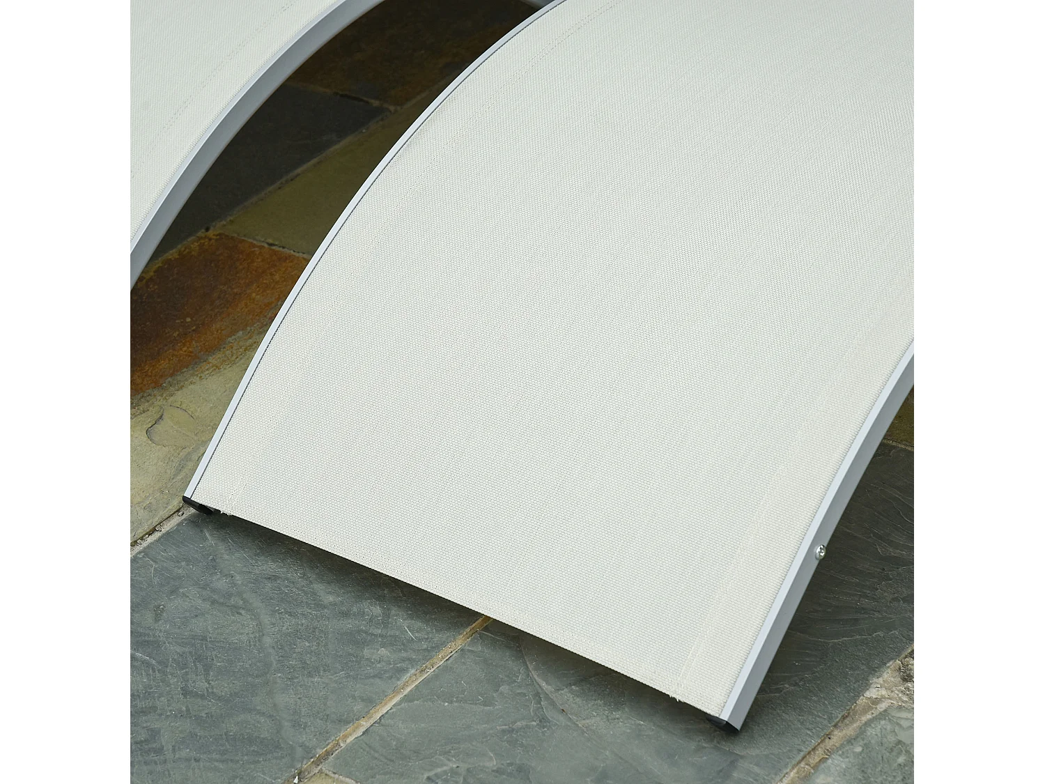 Set 2 sdraio da giardino pieghevoli in alluminio e textilene