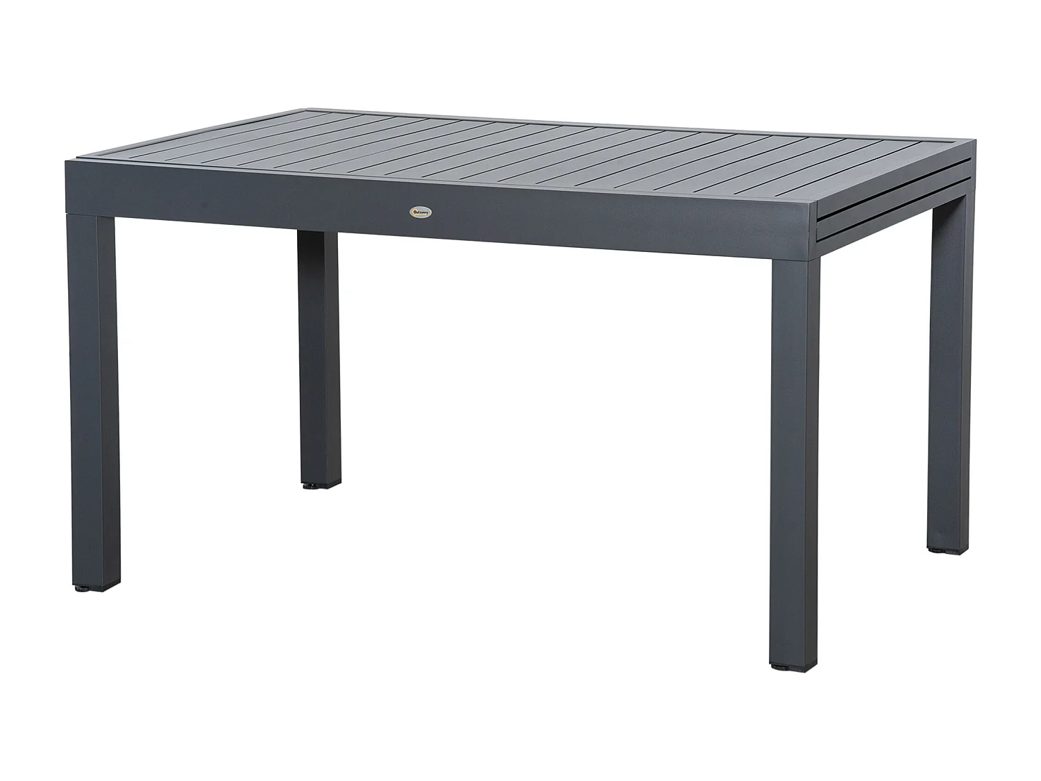 Tavolo da giardino allungabile 8-10 persone alluminio grigio