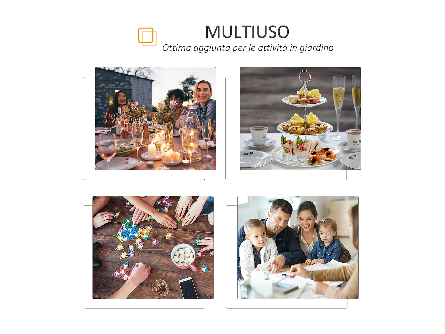 Tavolo da giardino allungabile 8-10 persone alluminio grigio