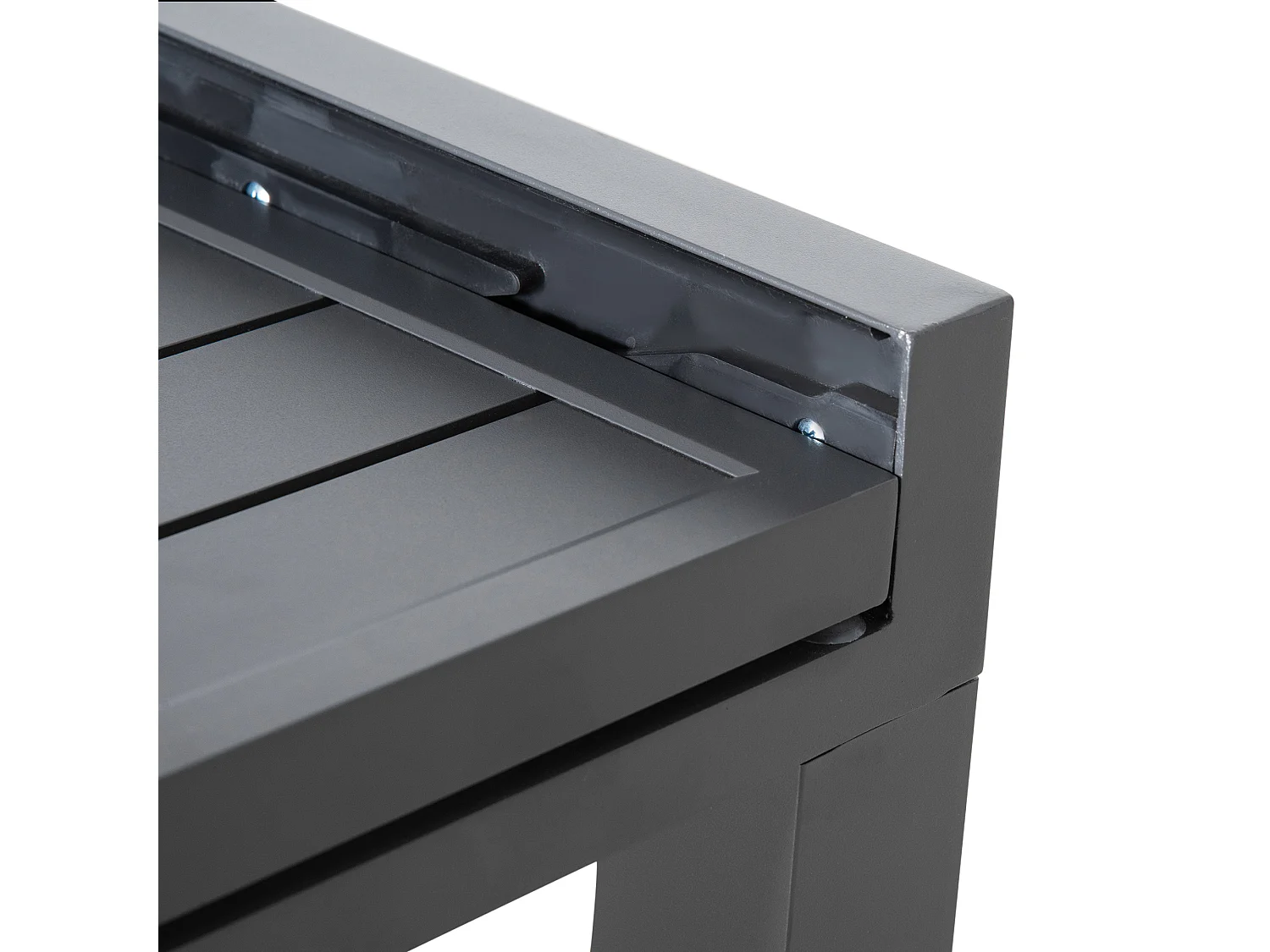 Tavolo da giardino allungabile 8-10 persone alluminio grigio