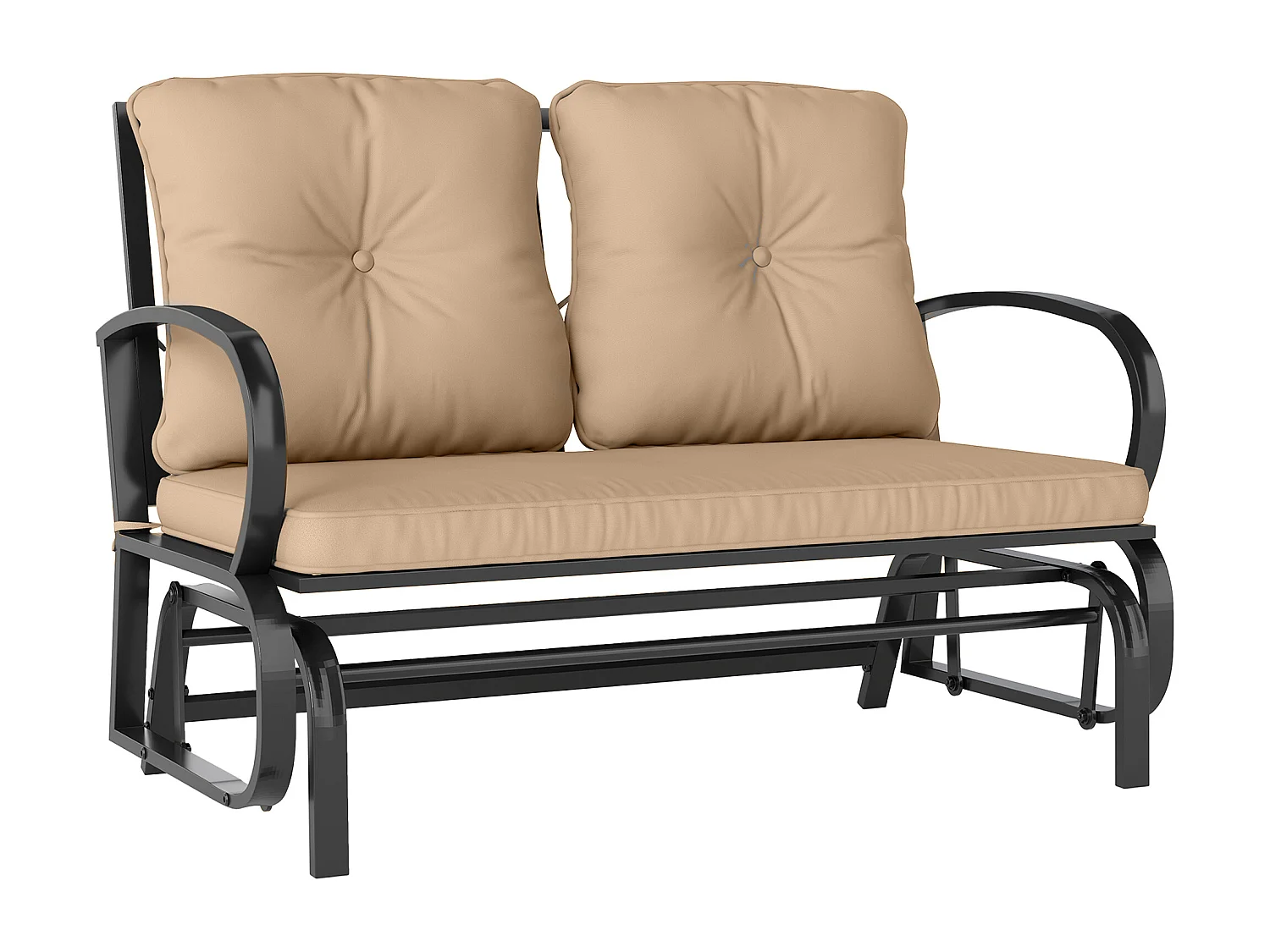 Panchina a dondolo 2 persone cuscini per seduta e schienale