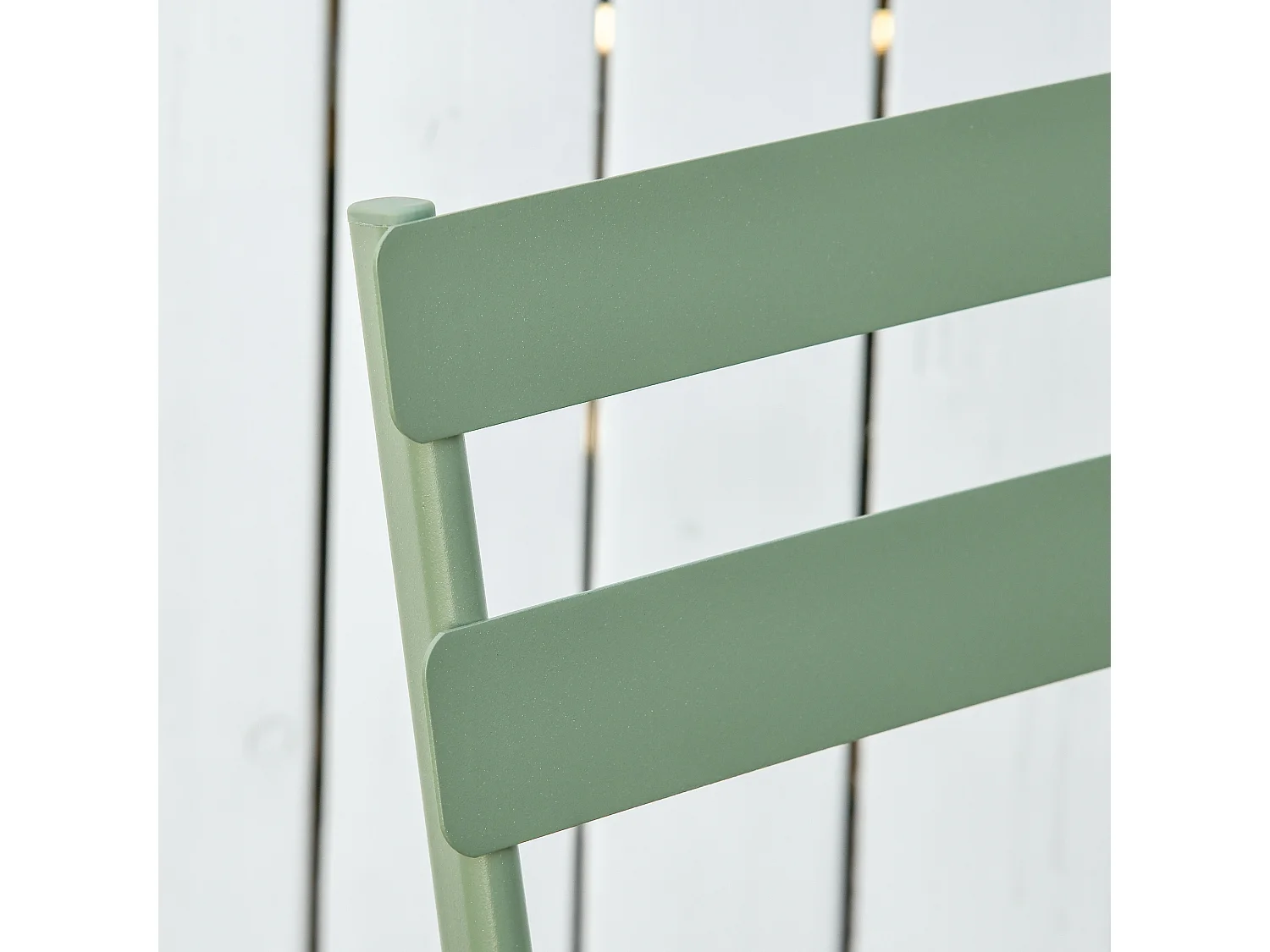 Set da giardino pieghevole con 2 sedie e tavolo in acciaio verde