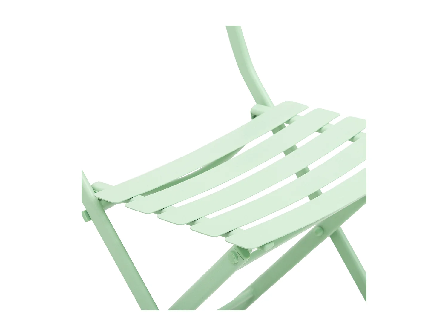 Set tavolo e 2 sedie da giardino pieghevole in metallo verde