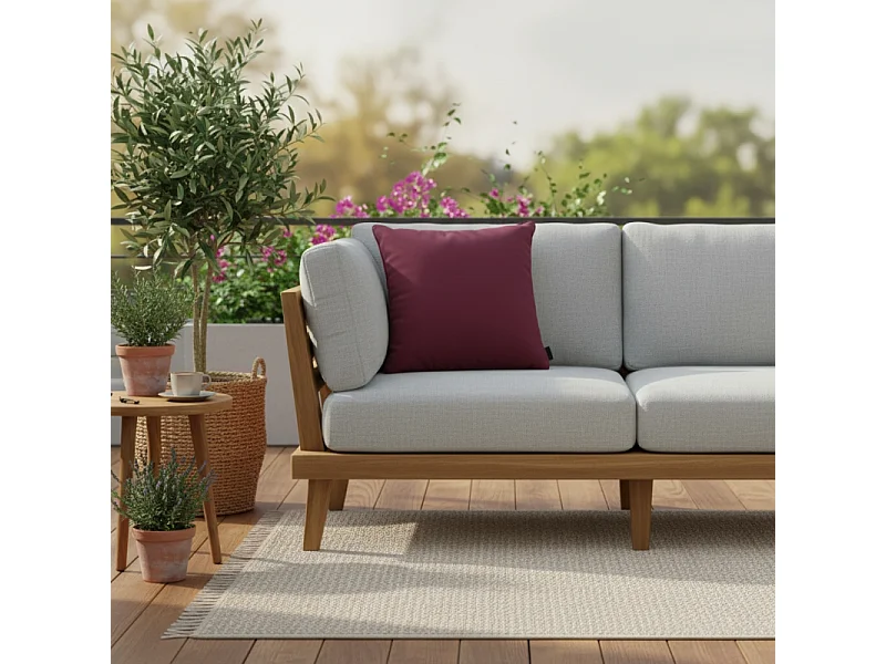 Coussin PANAMA 45 x 45 cm - MADISON Série Classique - Rouge