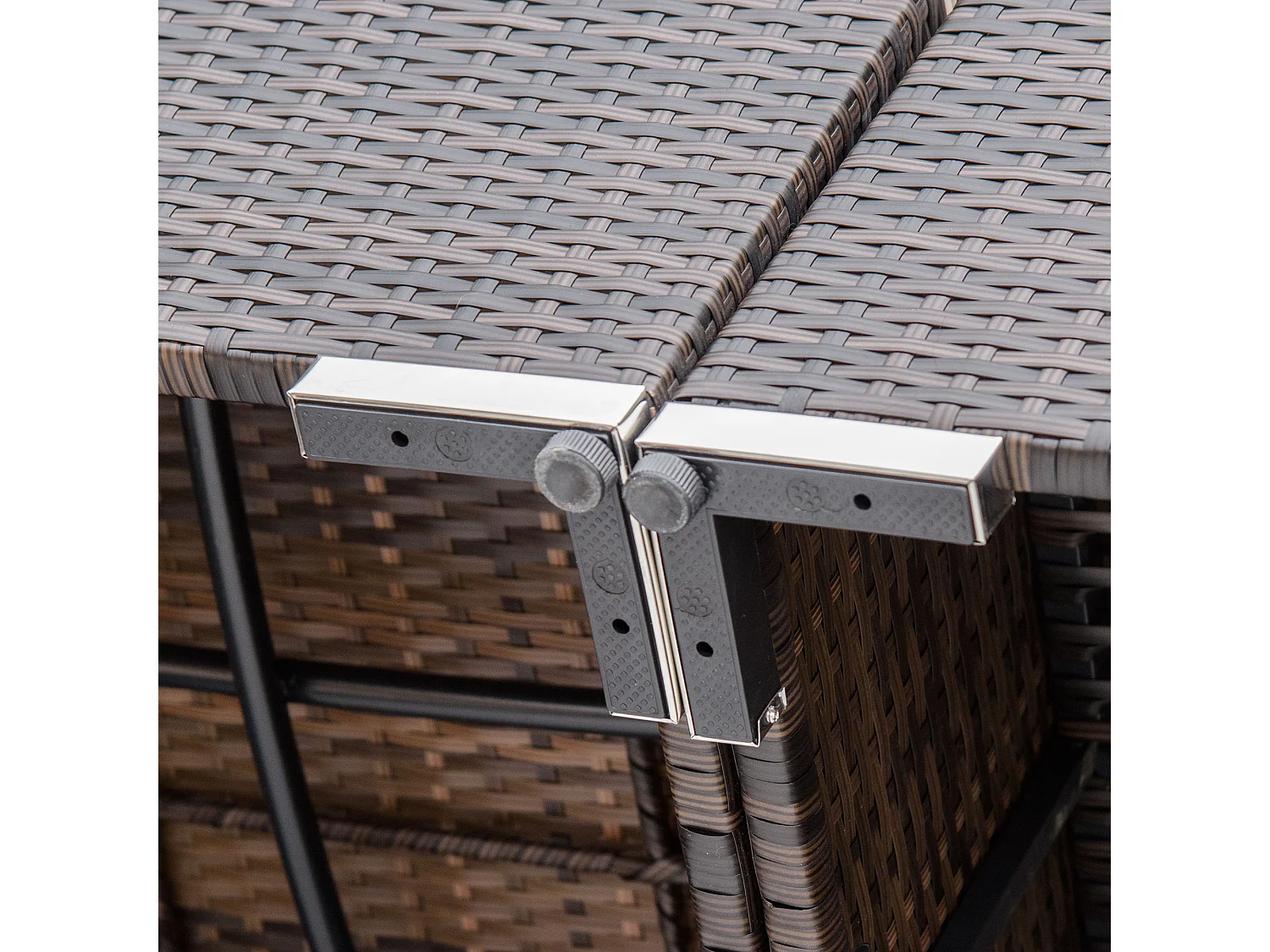 Salotto da giardino 8 pz componibili in rattan e alluminio