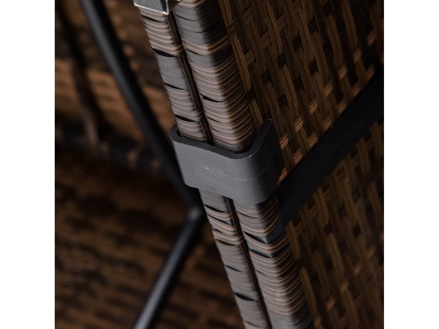 Salotto da giardino 8 pz componibili in rattan e alluminio