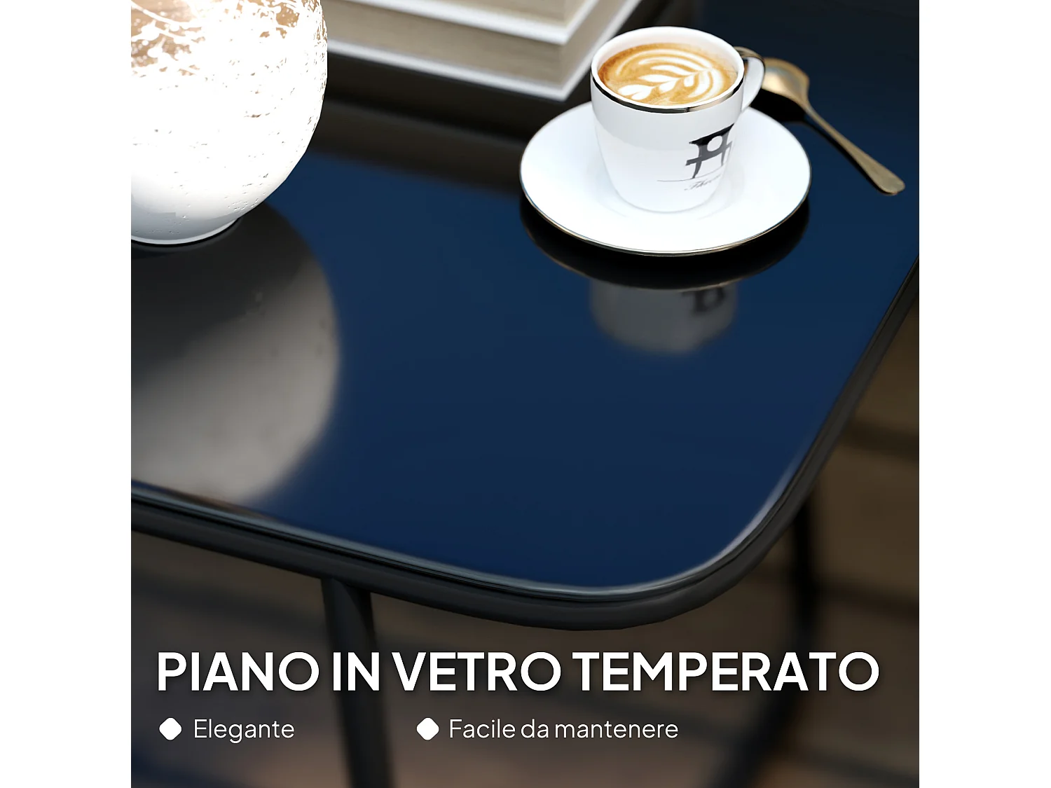 Set da giardino 4 pz con divanetto, 2 poltrone e tavolino basso