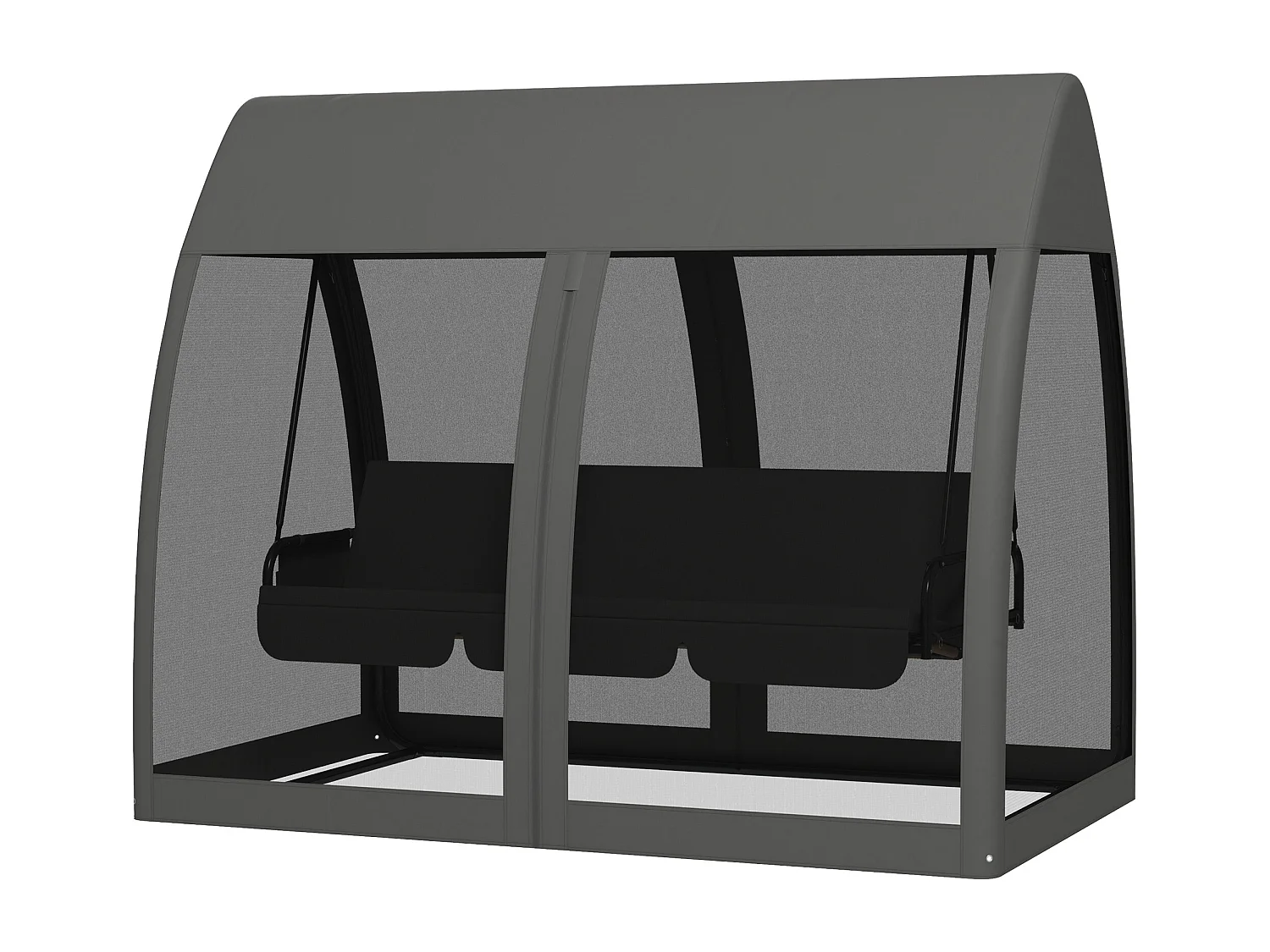 Dondolo da giardino 3 posti convertibile in letto con zanzariera