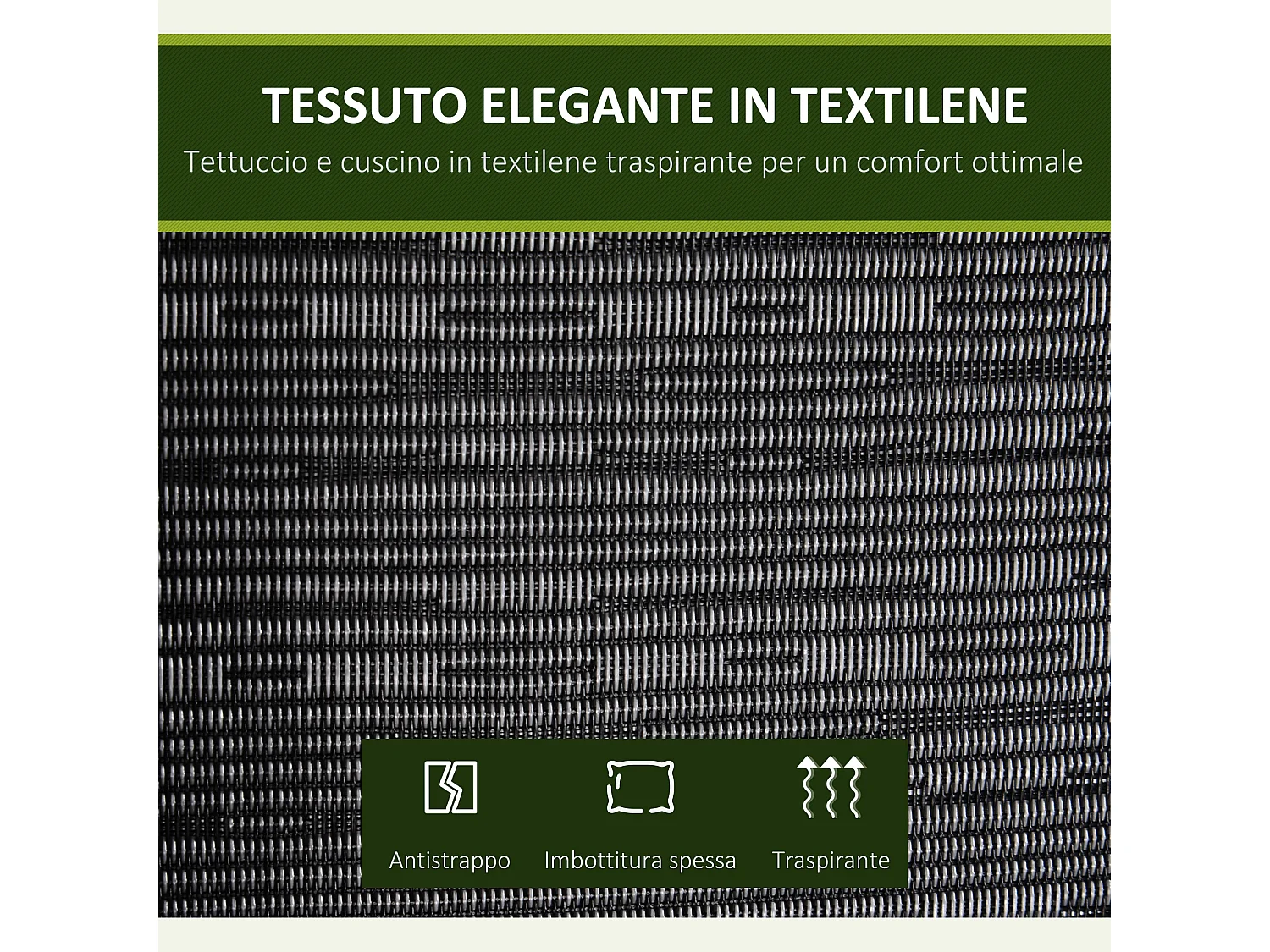 Dondolo da giardino 3 persone tettuccio regolabile cuscini