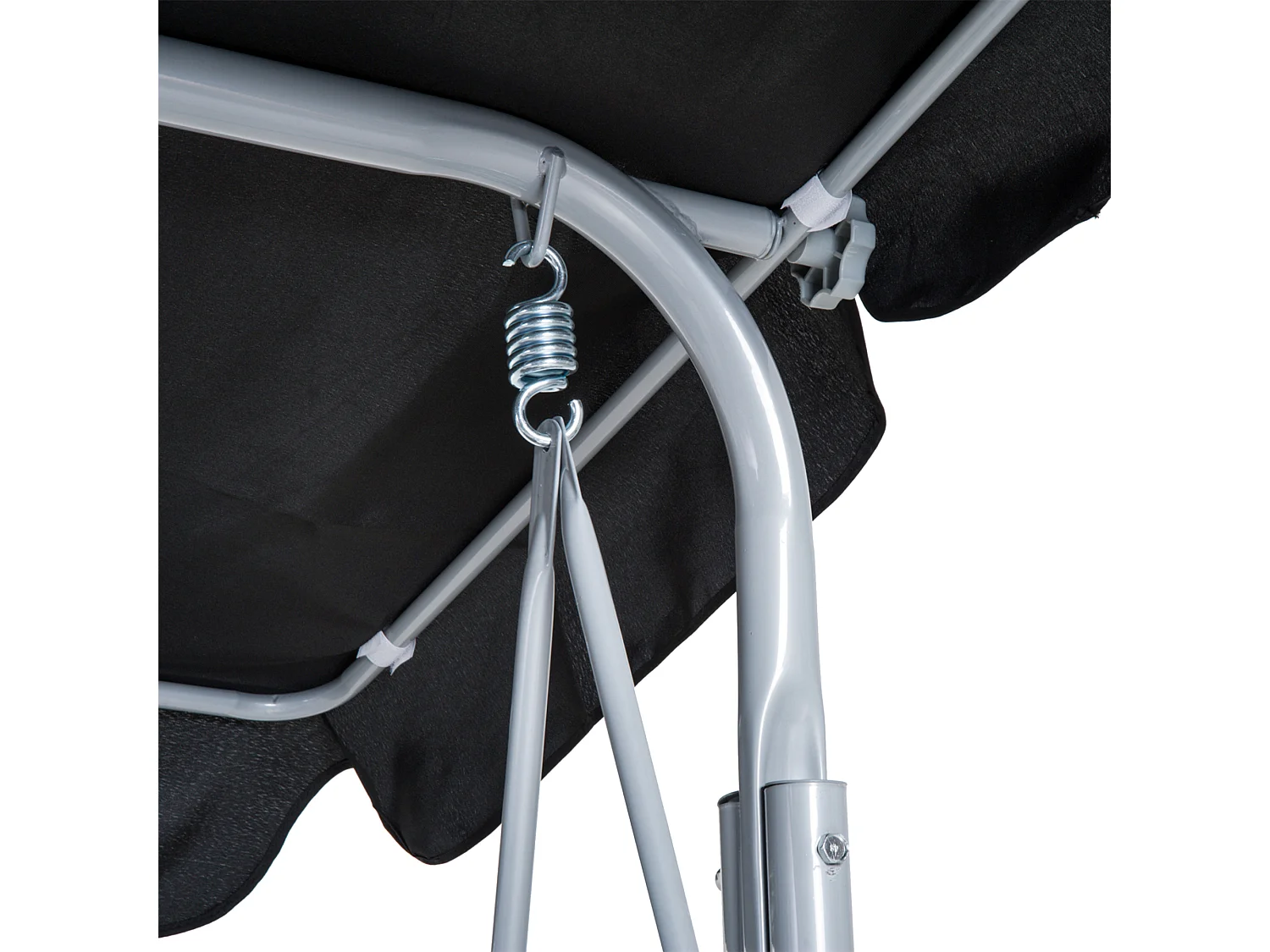 Dondolo da Giardino 3 Posti con Tettuccio Parasole Regolabile Rimovibile