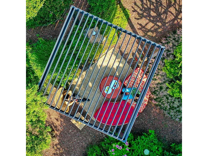 Pergola bioclimatique en aluminium CHALET JARDIN - 3X3M - Anthracite