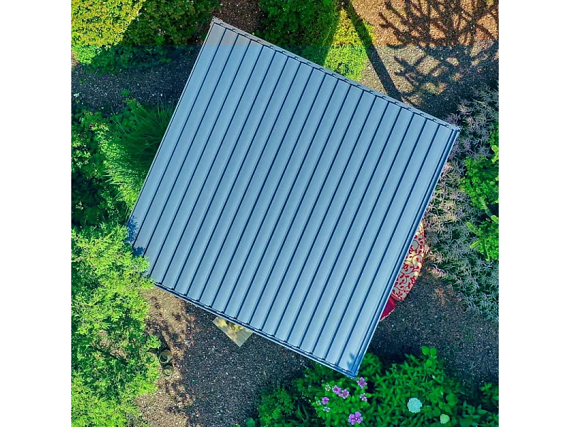 Pergola bioclimatique en aluminium CHALET JARDIN - 3X3M - Anthracite